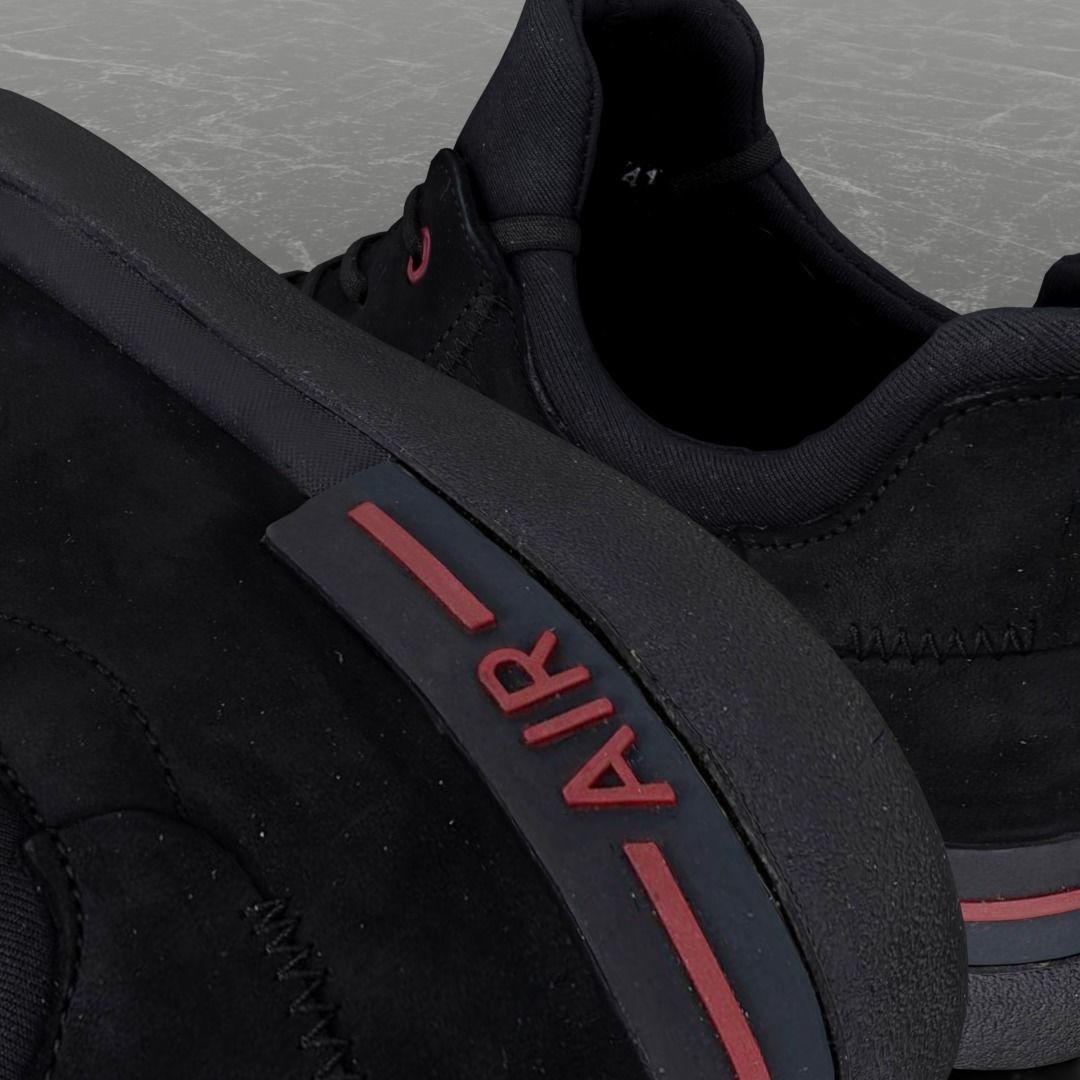 GREYDER 3D SHOES - AIR - SUEDE Low-poly 3D model_7