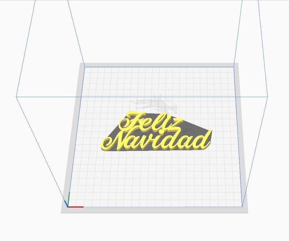 Feliz Navidad - 3d Printable text in Spanish - 3d Model 3D print model_4