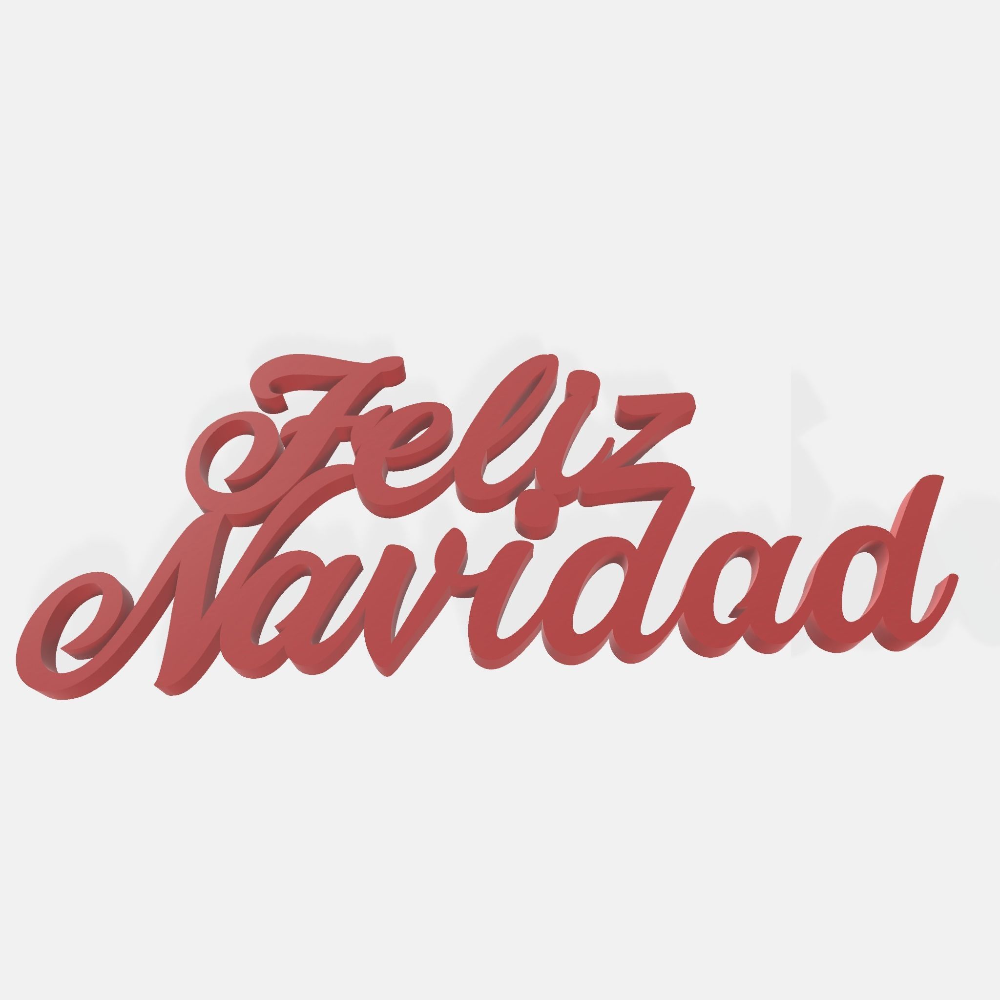 Feliz Navidad - 3d Printable text in Spanish - 3d Model 3D print model_3