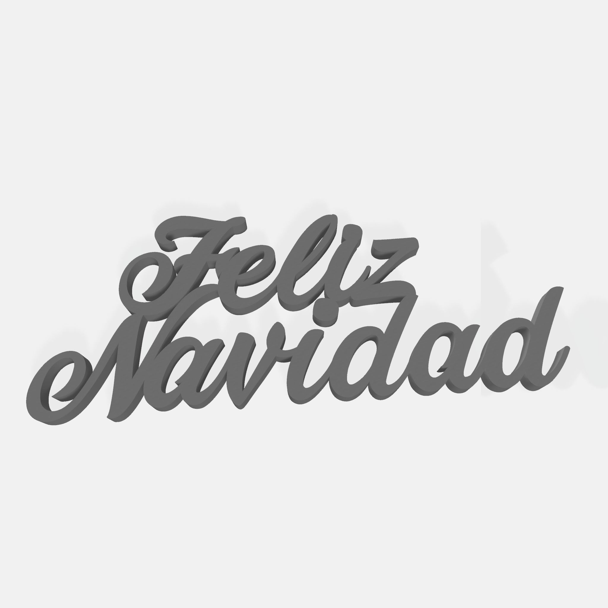 Feliz Navidad - 3d Printable text in Spanish - 3d Model 3D print model_2