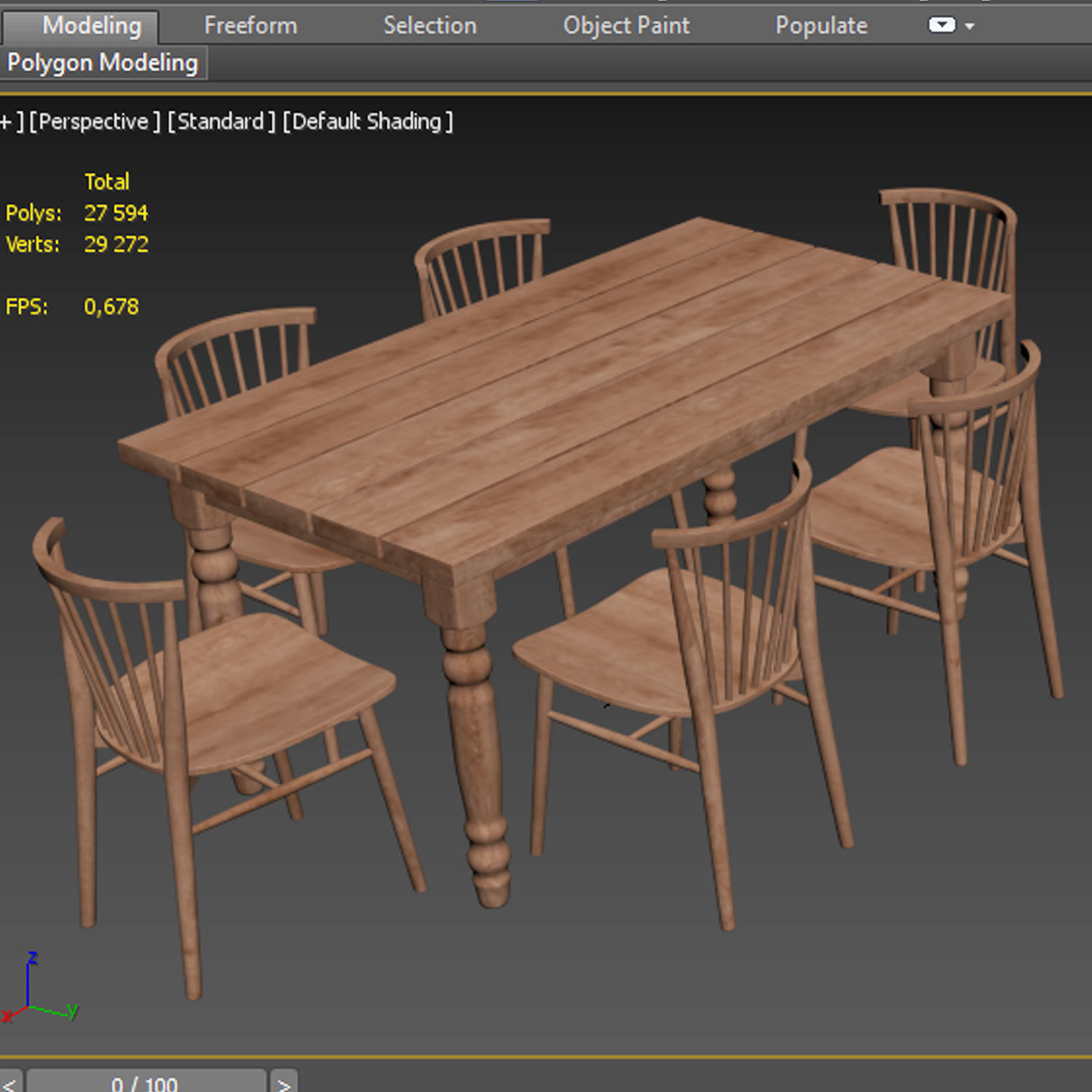 Dining set 17 3D model_6