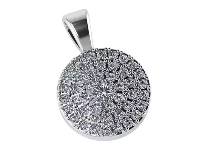 Circle Diamond Pendant 1048
