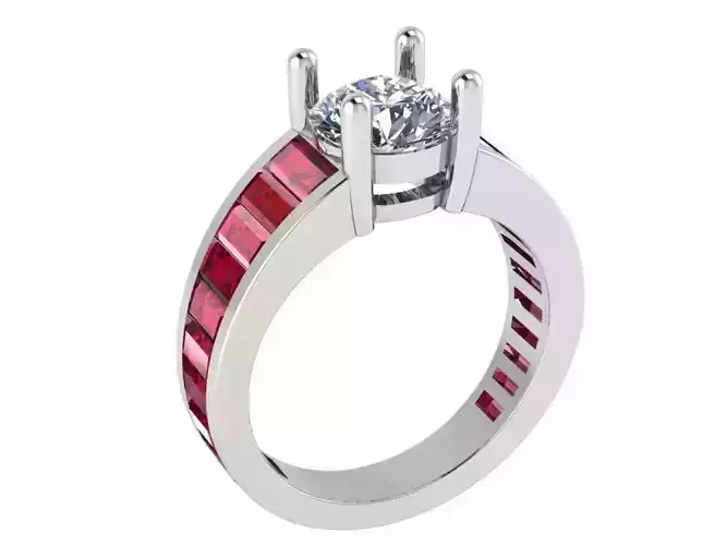 Round Diamond Basket Setting Ring 1056