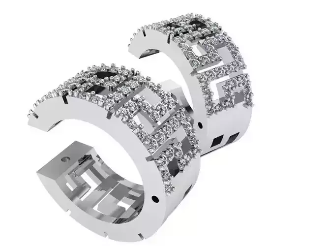 Fashion Diamond Hoop Earring 1058