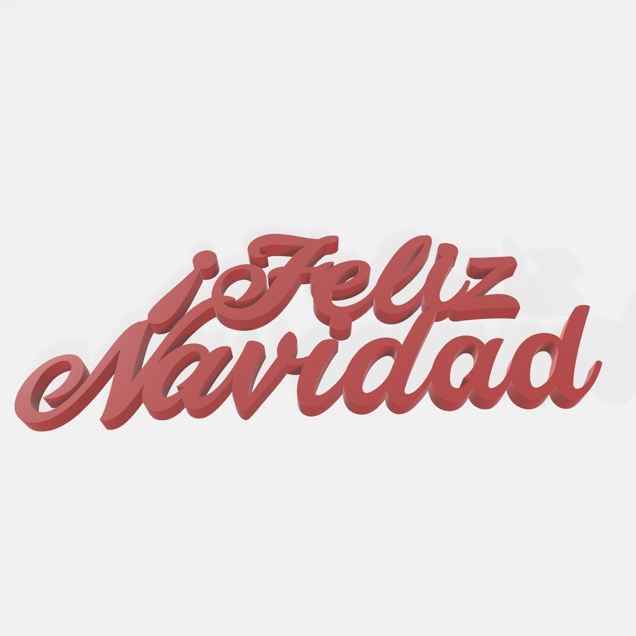 iFeliz Navidad - 3d Printable text in Spanish - 3d Model 3D print model_3