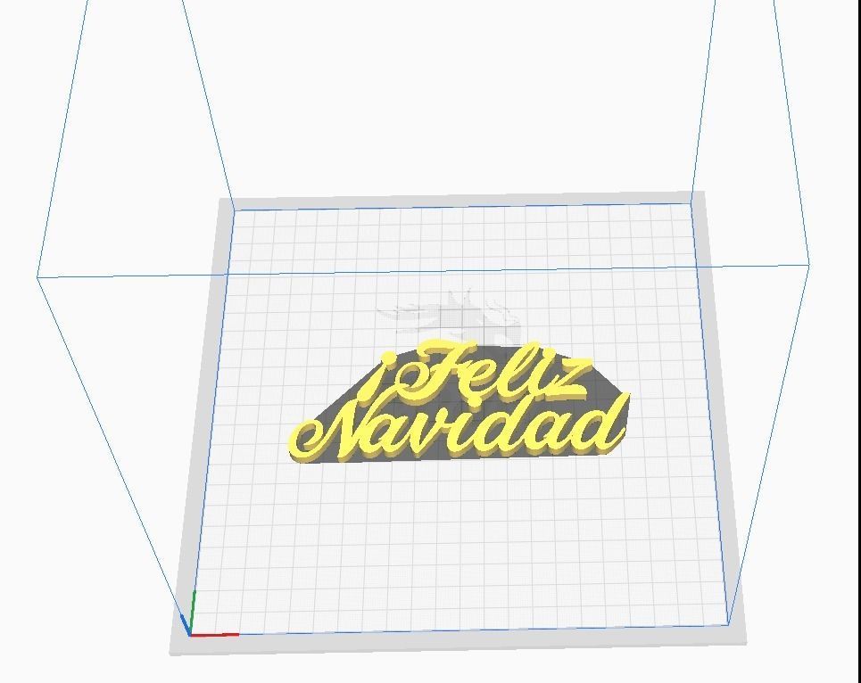 iFeliz Navidad - 3d Printable text in Spanish - 3d Model 3D print model_4