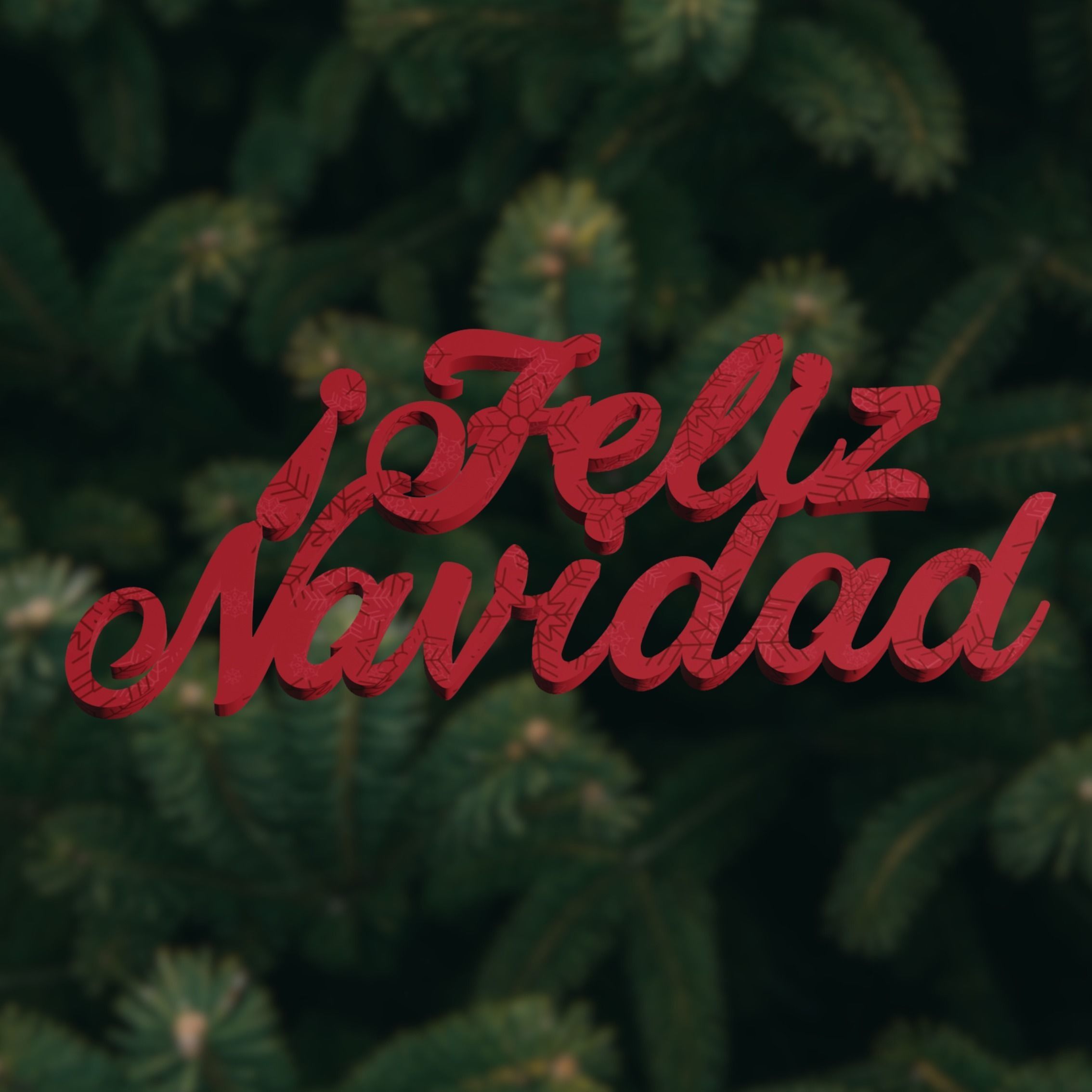 iFeliz Navidad - 3d Printable text in Spanish - 3d Model 3D print model_1