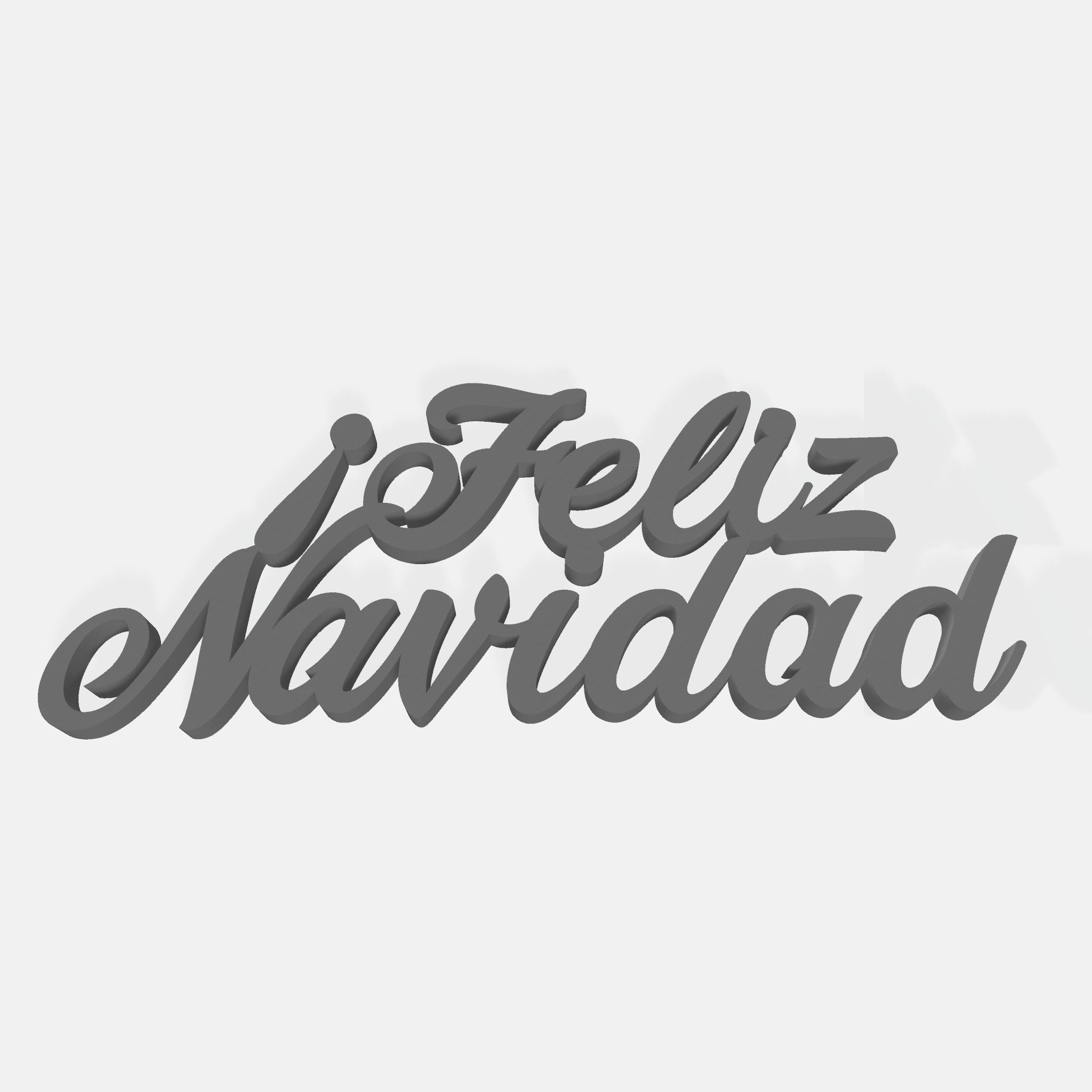 iFeliz Navidad - 3d Printable text in Spanish - 3d Model 3D print model_2