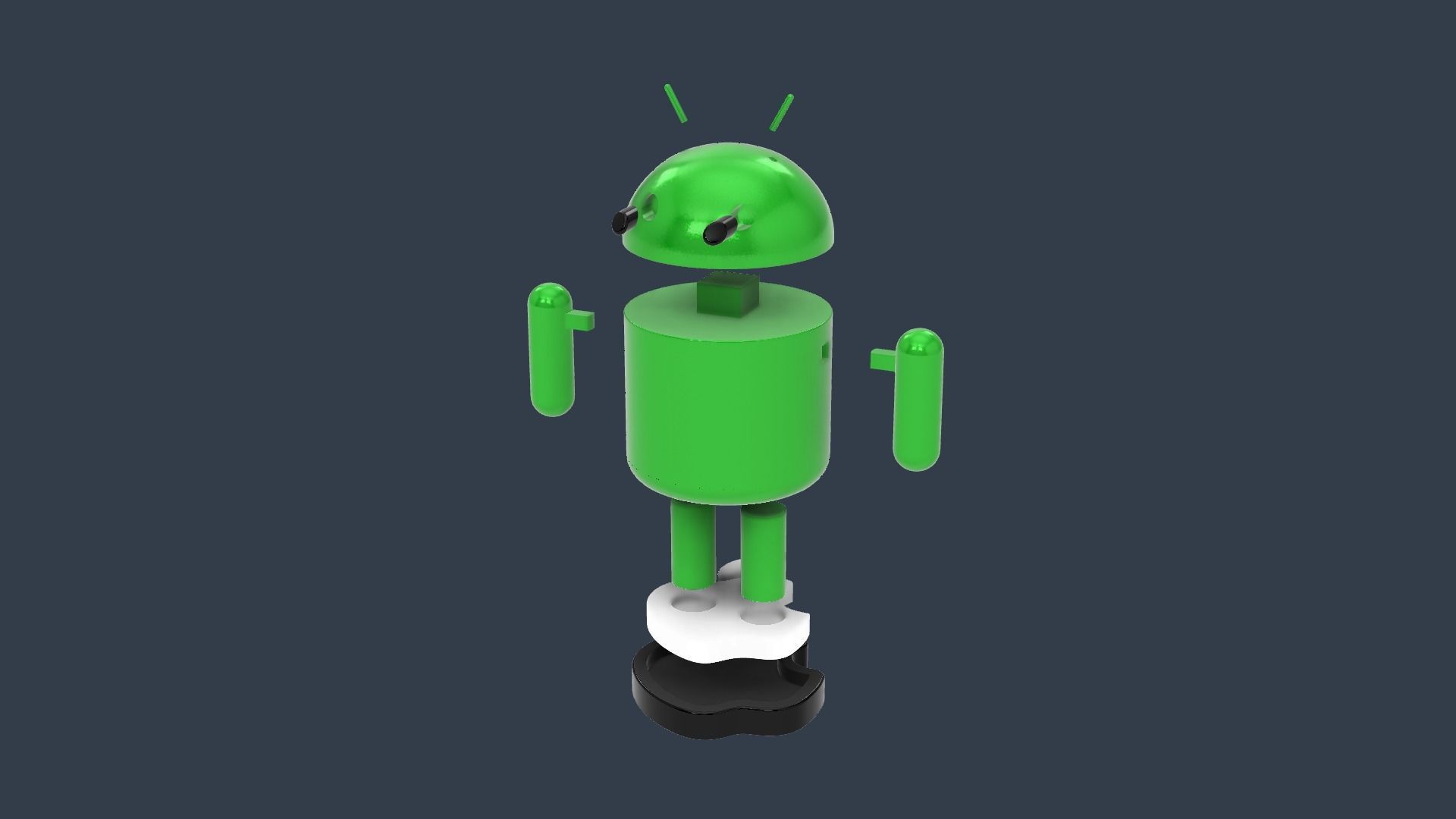 Android vs Apple 3D print model_4
