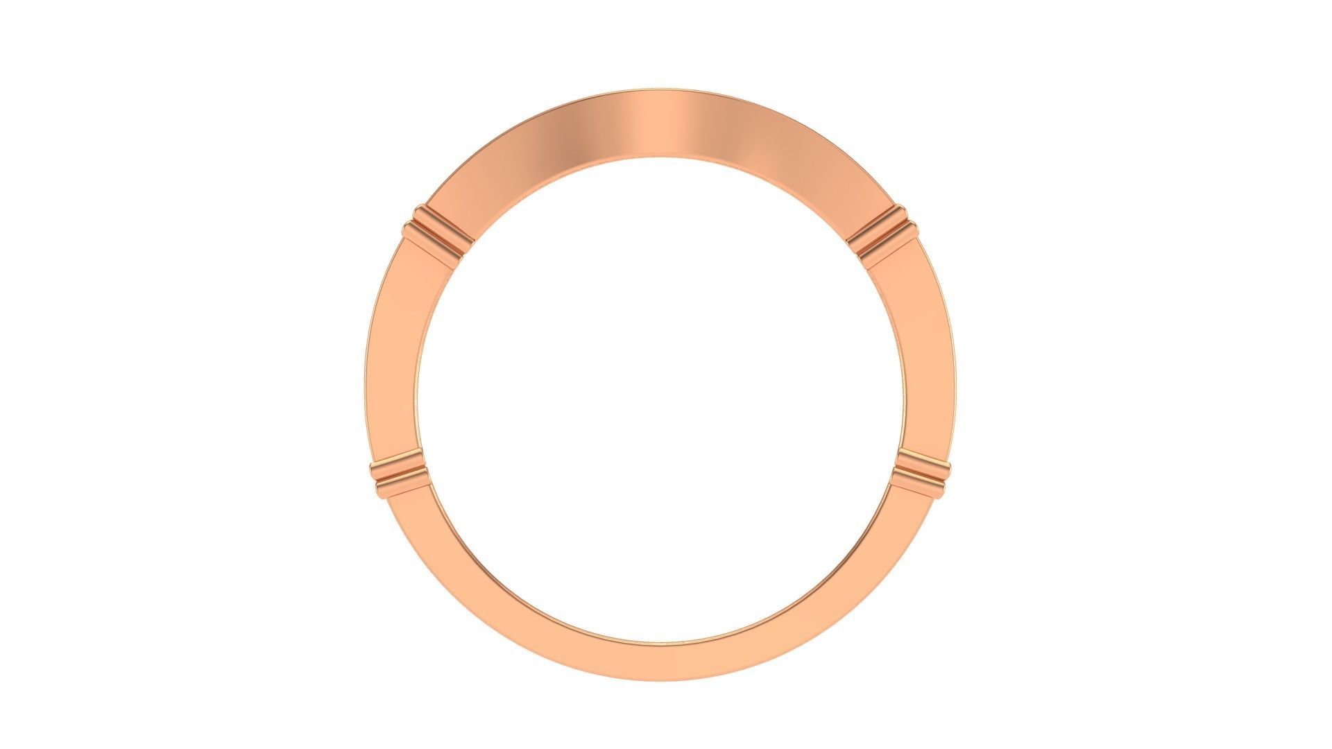 Solitaire Diamond stackable ring with Eternity Bands Pair 3D print model_18