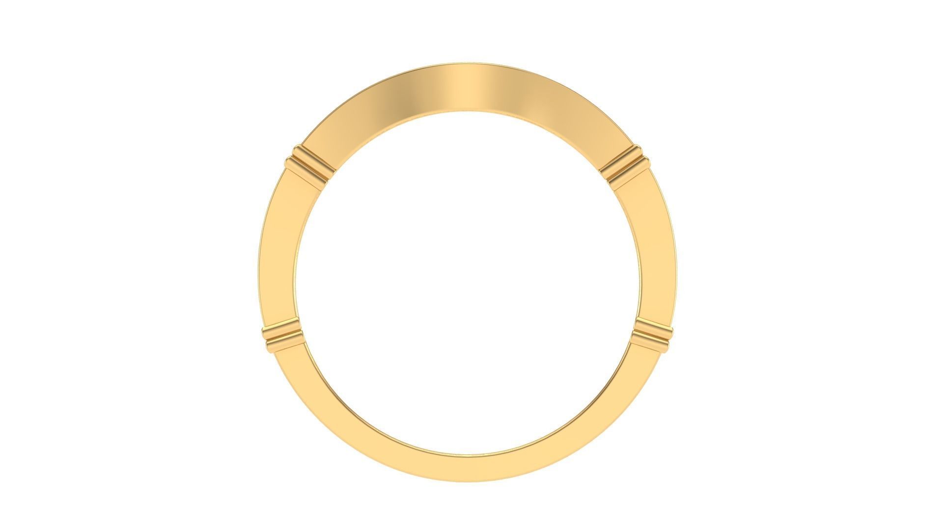 Solitaire Diamond stackable ring with Eternity Bands Pair 3D print model_8