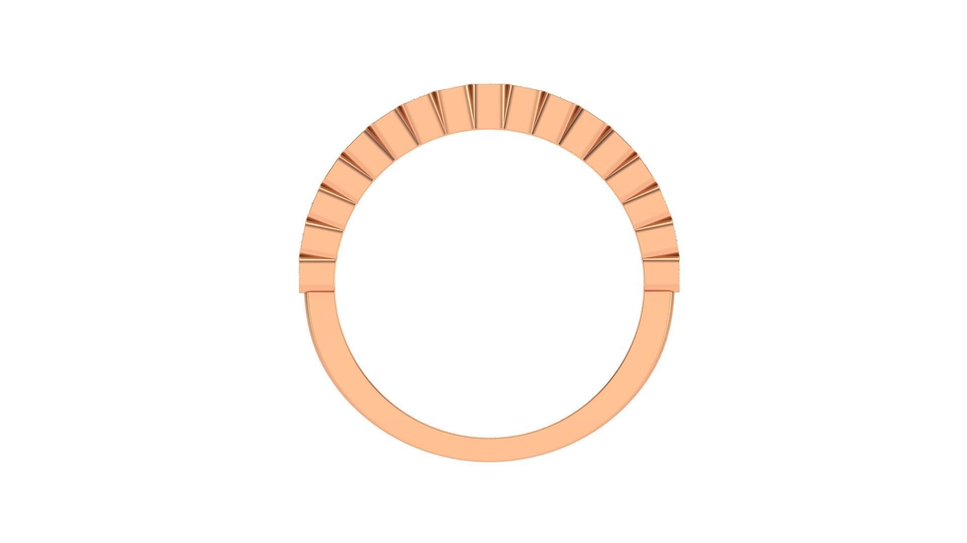 Solitaire Diamond stackable ring with Eternity Bands Pair 3D print model_16