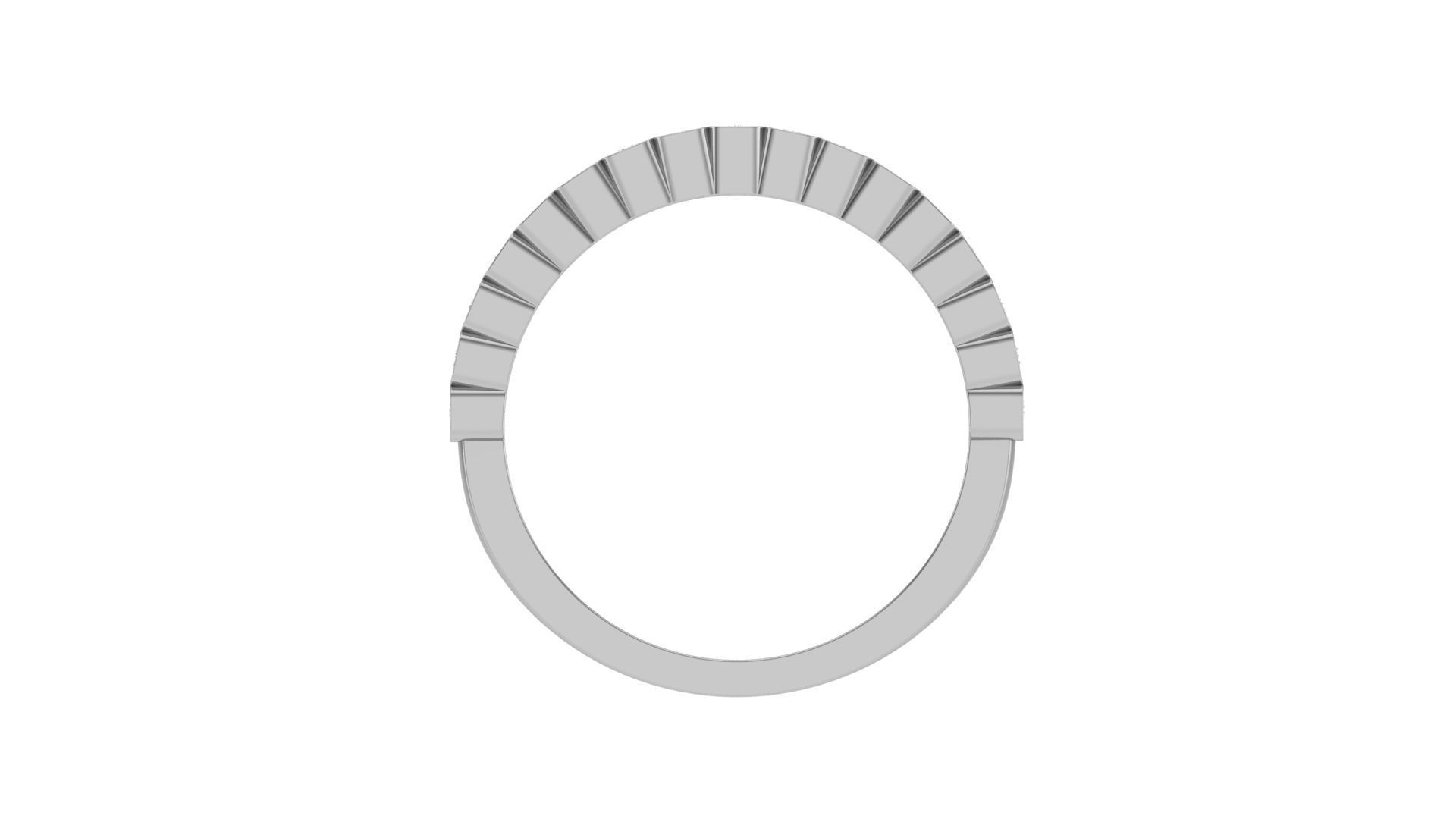 Solitaire Diamond stackable ring with Eternity Bands Pair 3D print model_24