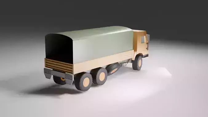  low poly military truck