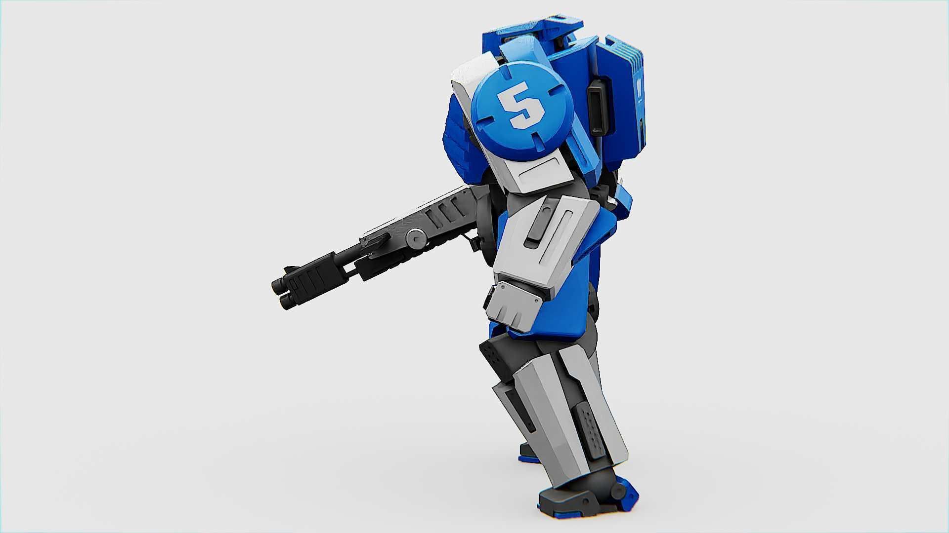 BATTLE DROID CRONOS  Rigged for Unreal Engine - Unity - MIXAMO 3D model_6