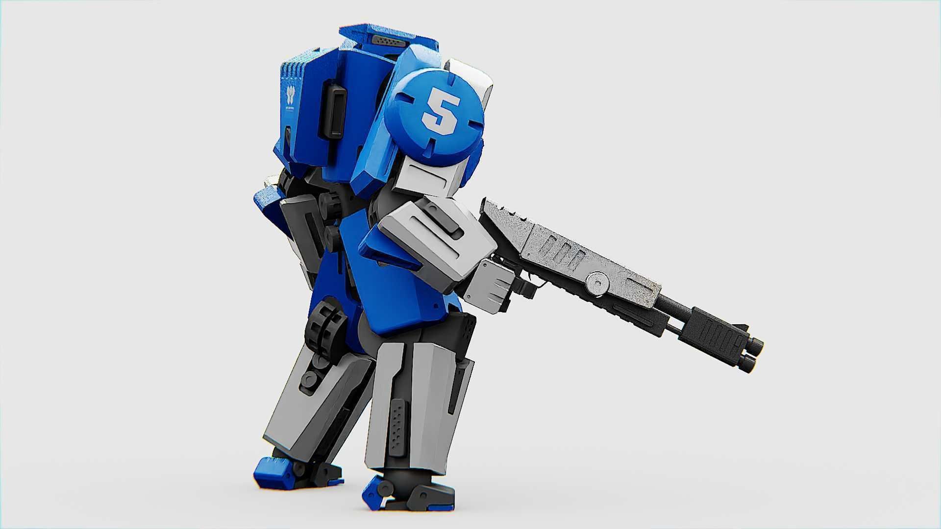 BATTLE DROID CRONOS  Rigged for Unreal Engine - Unity - MIXAMO 3D model_12