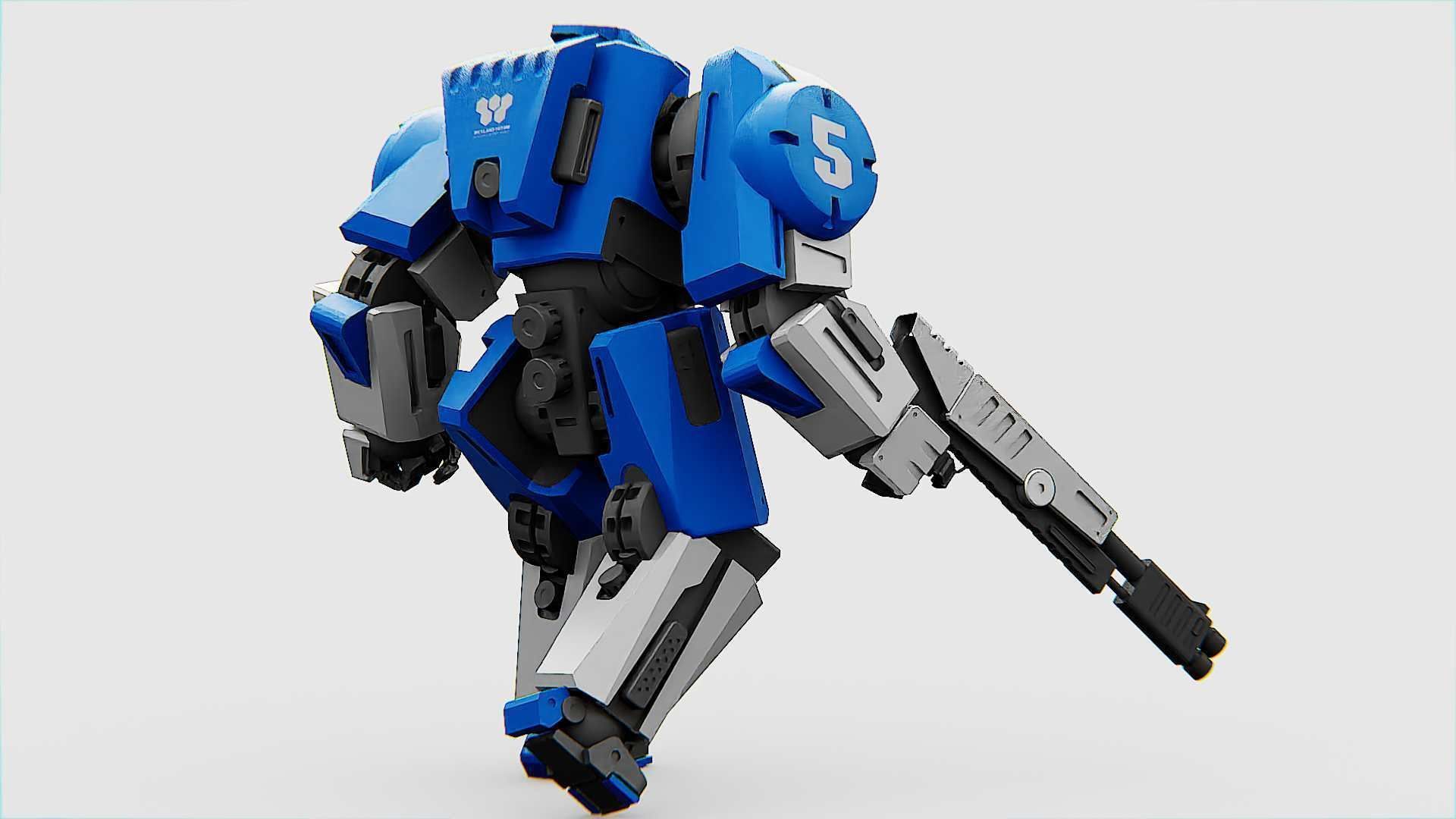 BATTLE DROID CRONOS  Rigged for Unreal Engine - Unity - MIXAMO 3D model_30