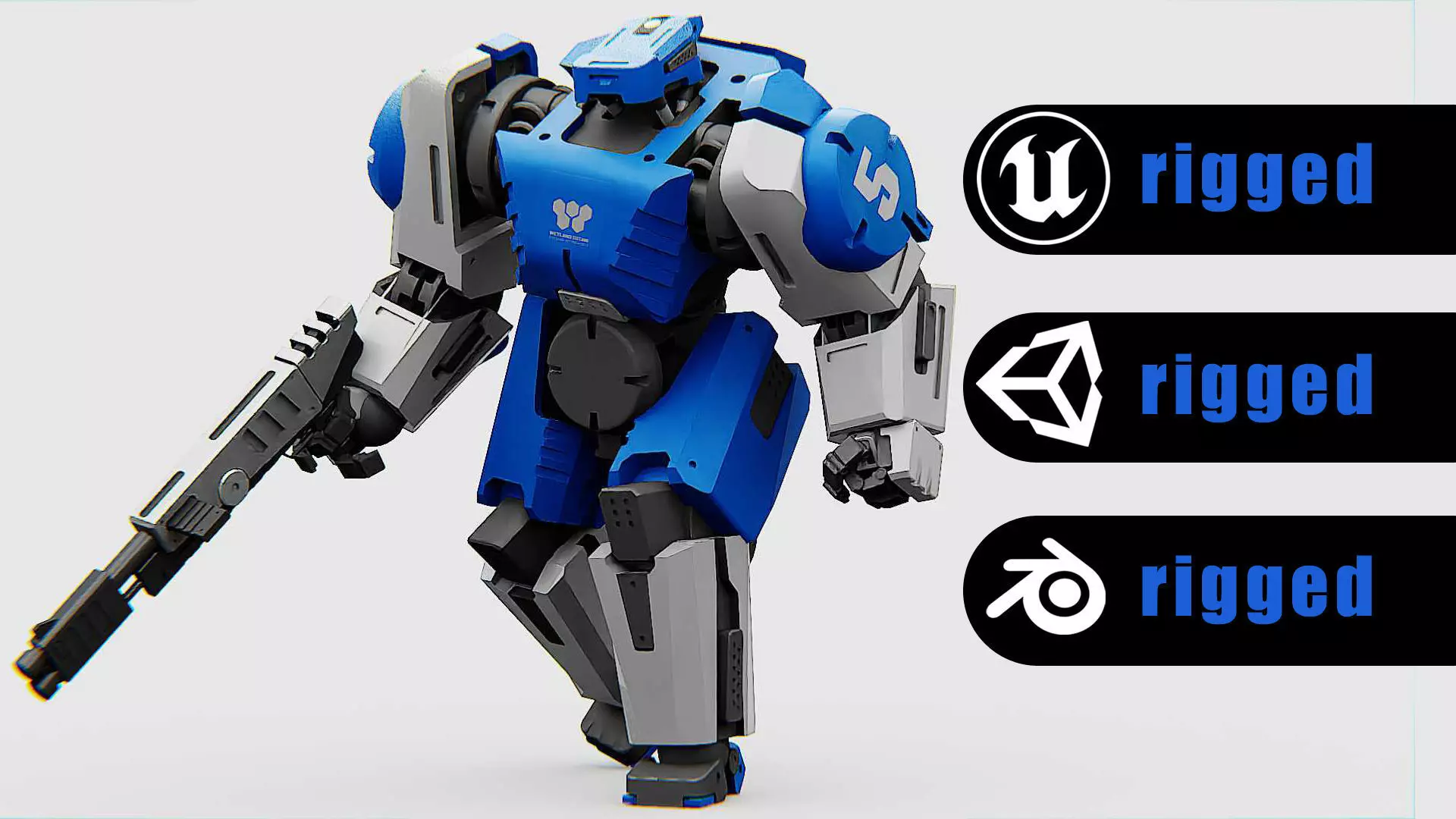 BATTLE DROID CRONOS  Rigged for Unreal Engine - Unity - MIXAMO 3D model_0