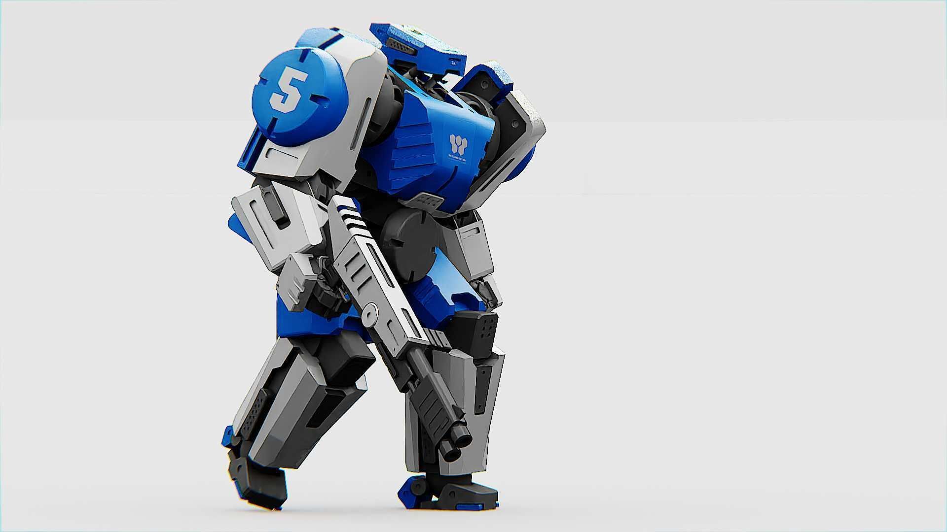 BATTLE DROID CRONOS  Rigged for Unreal Engine - Unity - MIXAMO 3D model_31