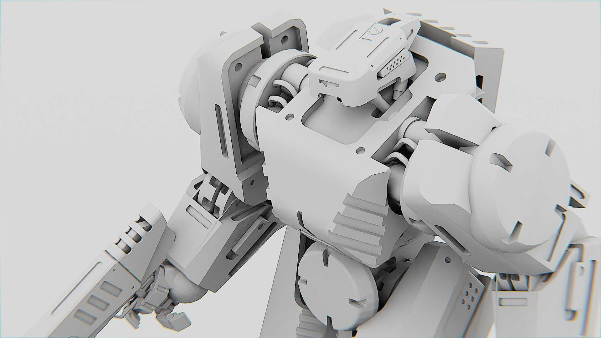 BATTLE DROID CRONOS  Rigged for Unreal Engine - Unity - MIXAMO 3D model_35