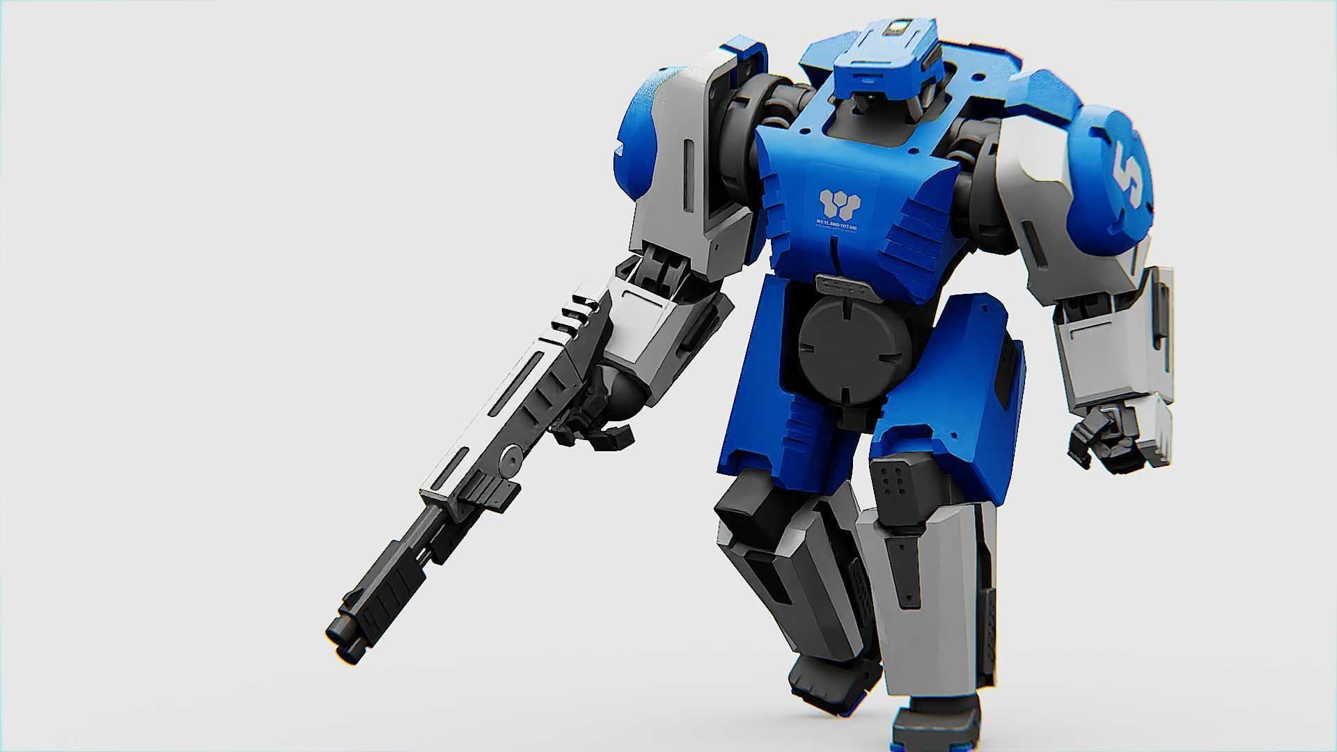 BATTLE DROID CRONOS  Rigged for Unreal Engine - Unity - MIXAMO 3D model_27