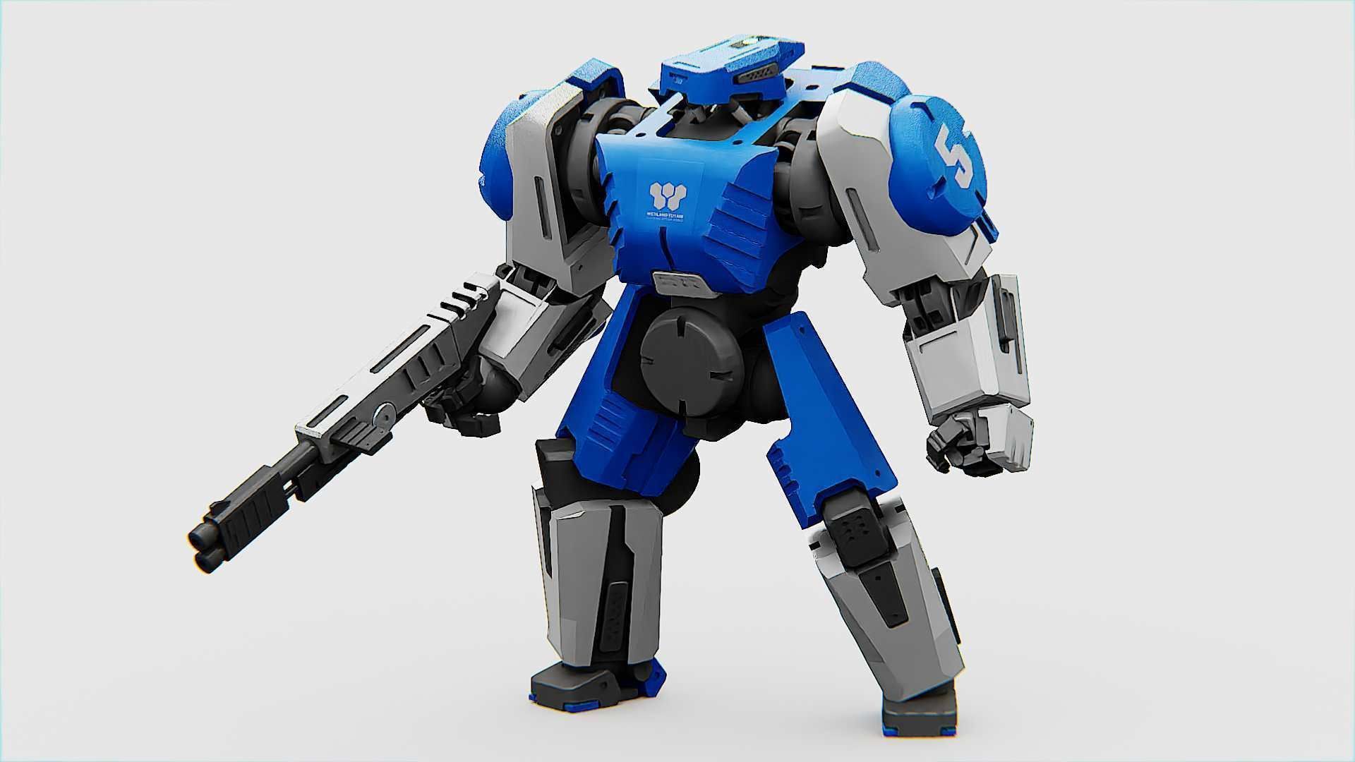 BATTLE DROID CRONOS  Rigged for Unreal Engine - Unity - MIXAMO 3D model_3