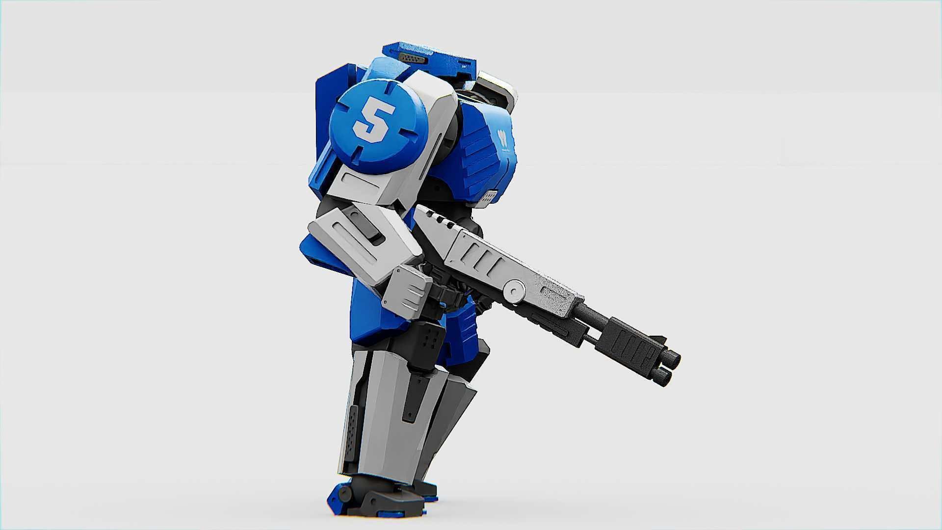 BATTLE DROID CRONOS  Rigged for Unreal Engine - Unity - MIXAMO 3D model_13