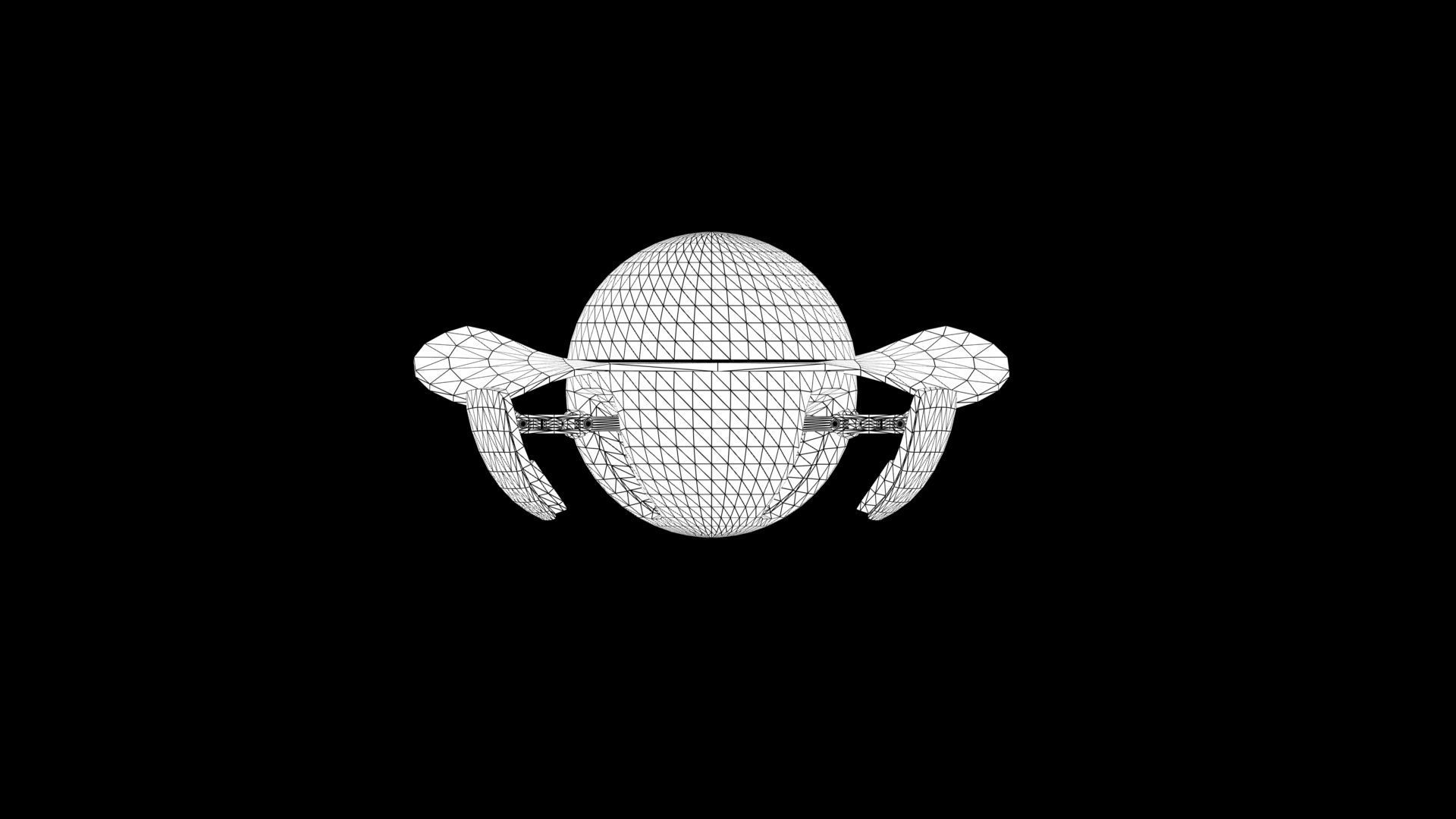 Lowpoly Probe Bot with animations Low-poly 3D model_6