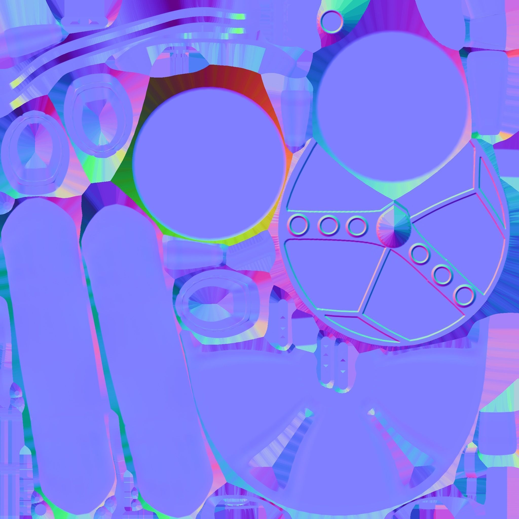 Lowpoly Probe Bot with animations Low-poly 3D model_5