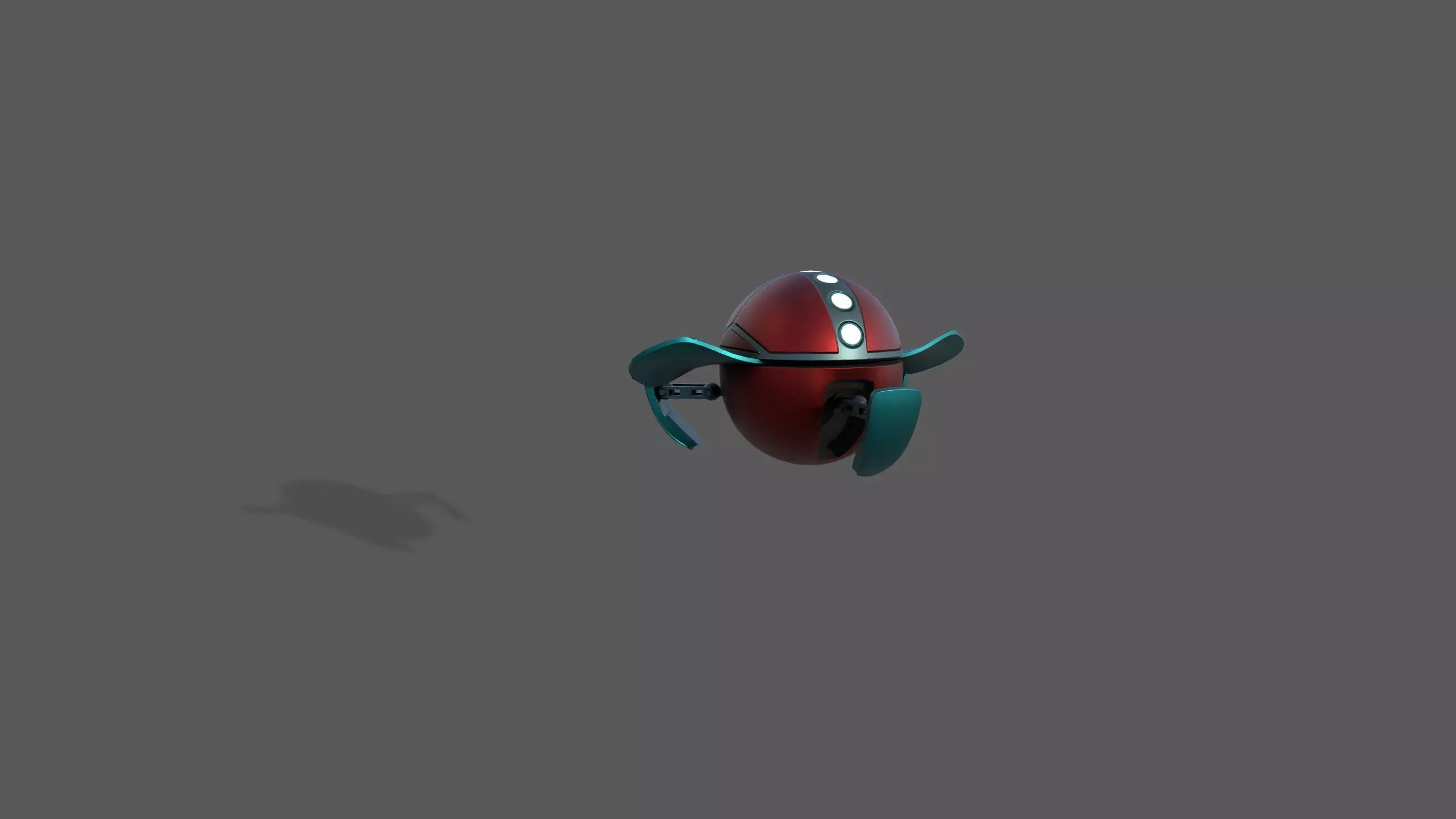 Lowpoly Probe Bot with animations Low-poly 3D model_0