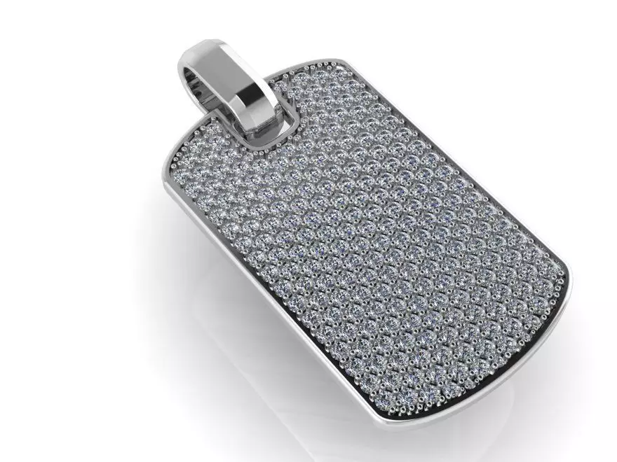 Military Style Pave Pendant 1088 3D print model