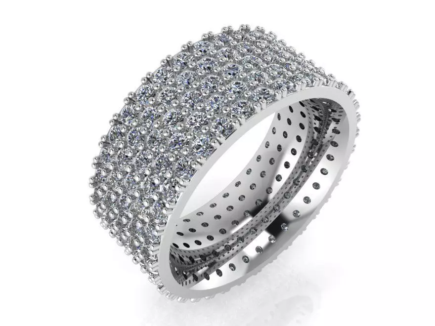 Diamond Band Ring 1096 3D print model