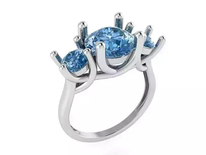 3 Stone Trellis Ring 1098