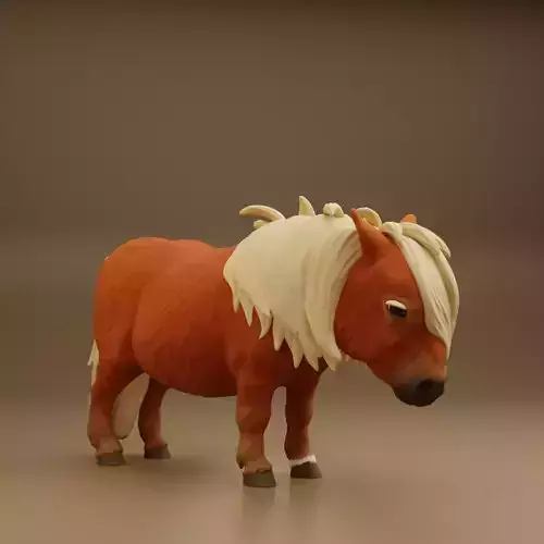 Shetland pony chibi  3D print model