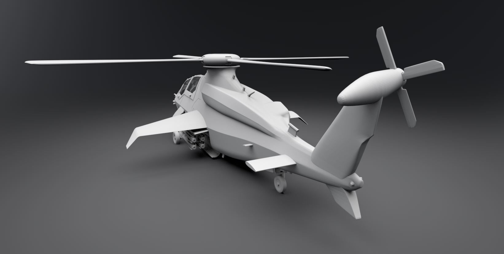 Bell 360 Invictus Scale model 3D print model_2