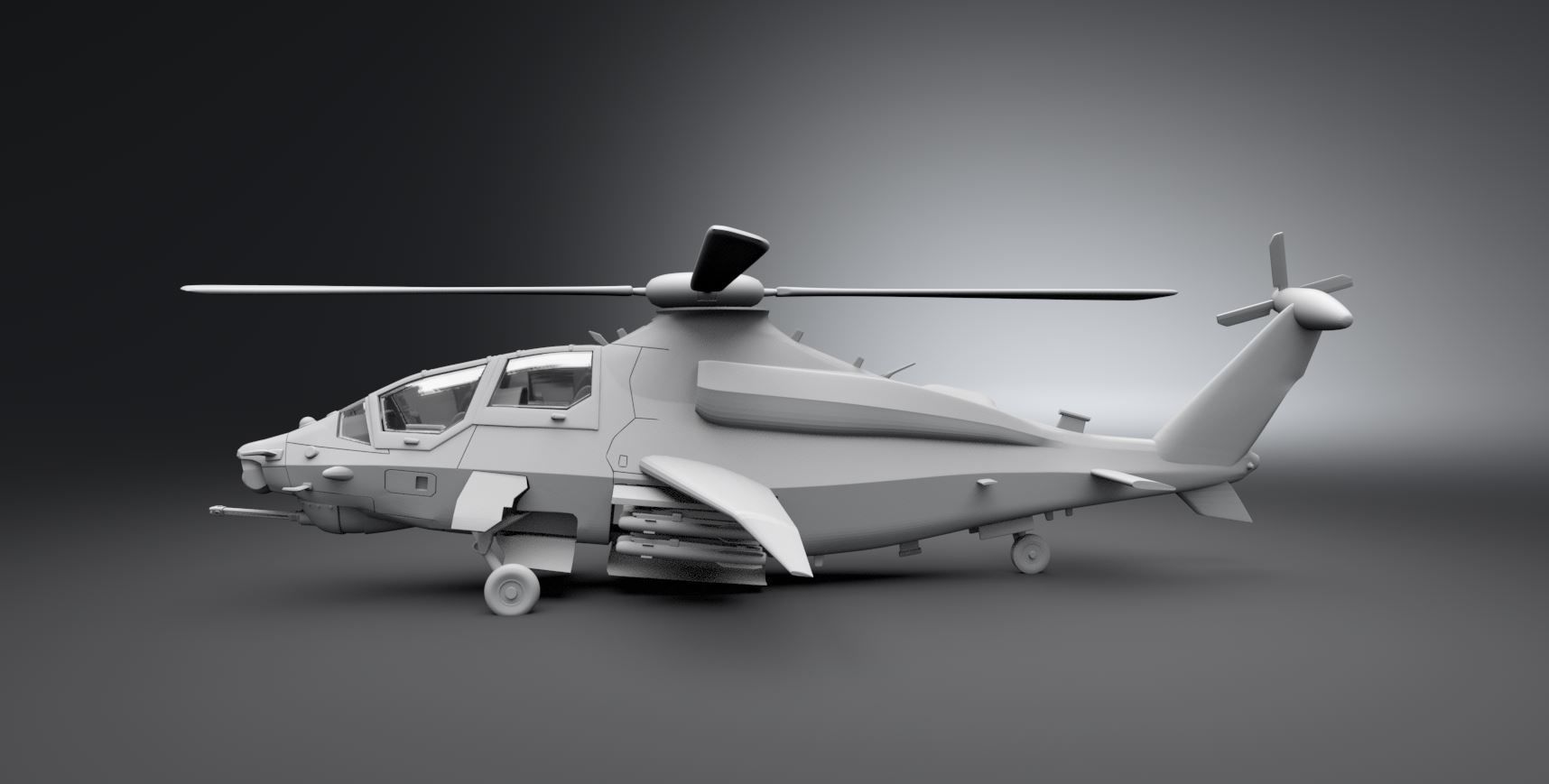 Bell 360 Invictus Scale model 3D print model_1