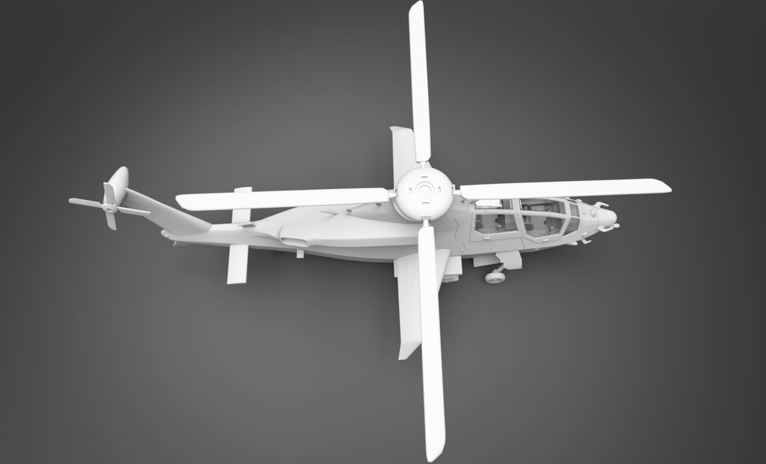 Bell 360 Invictus Scale model 3D print model_3