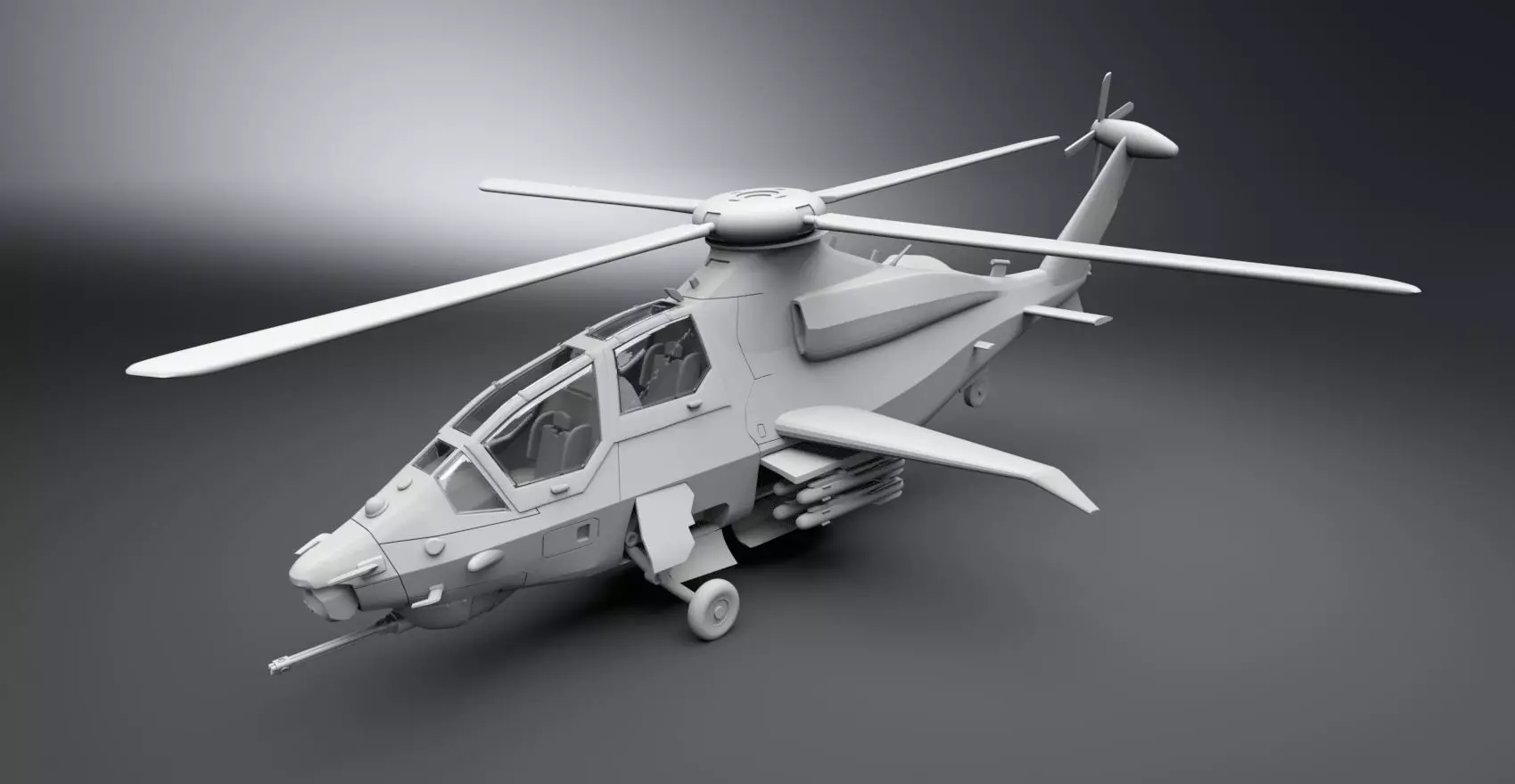 Bell 360 Invictus Scale model 3D print model_0