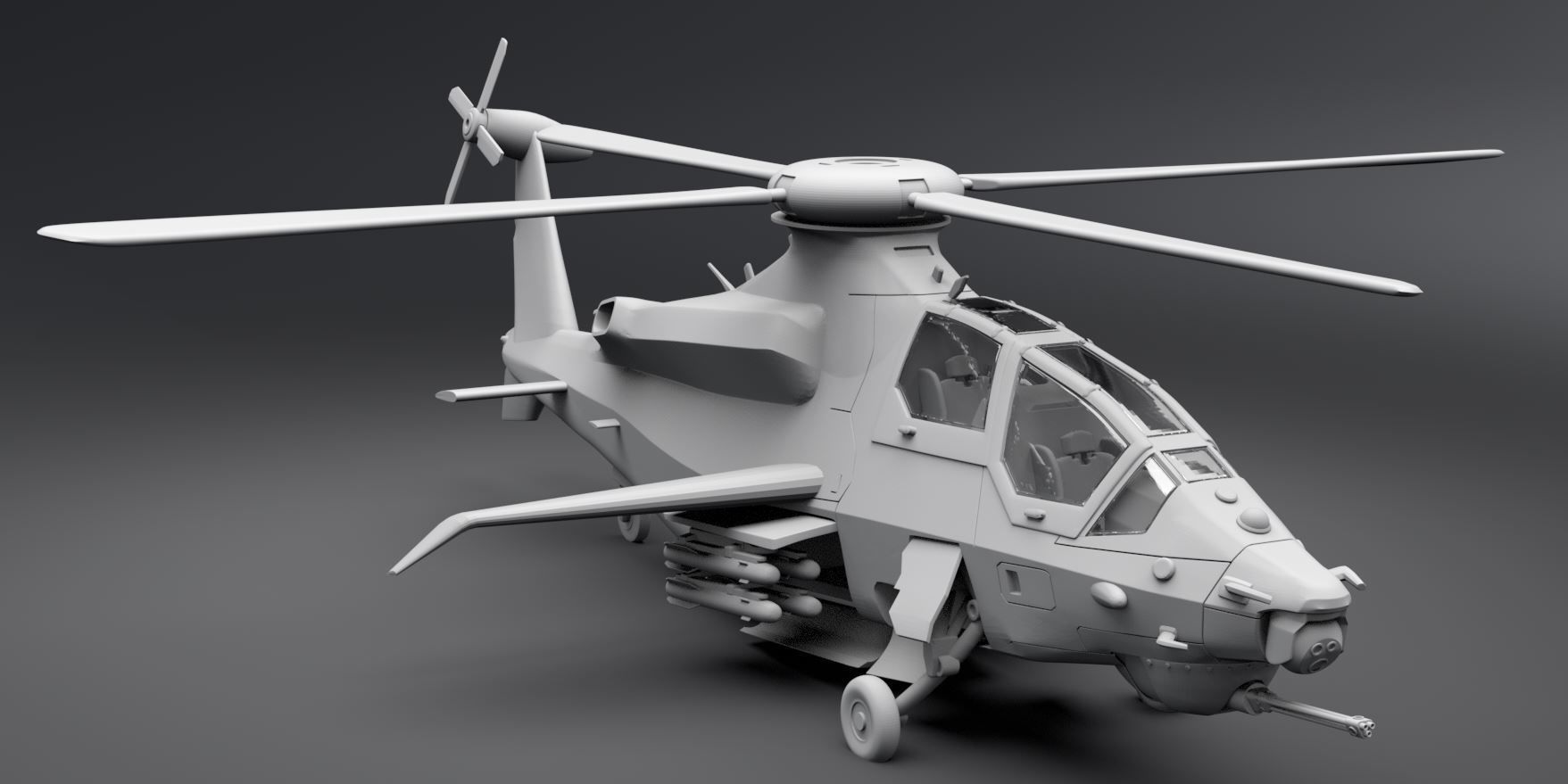 Bell 360 Invictus Scale model 3D print model_4