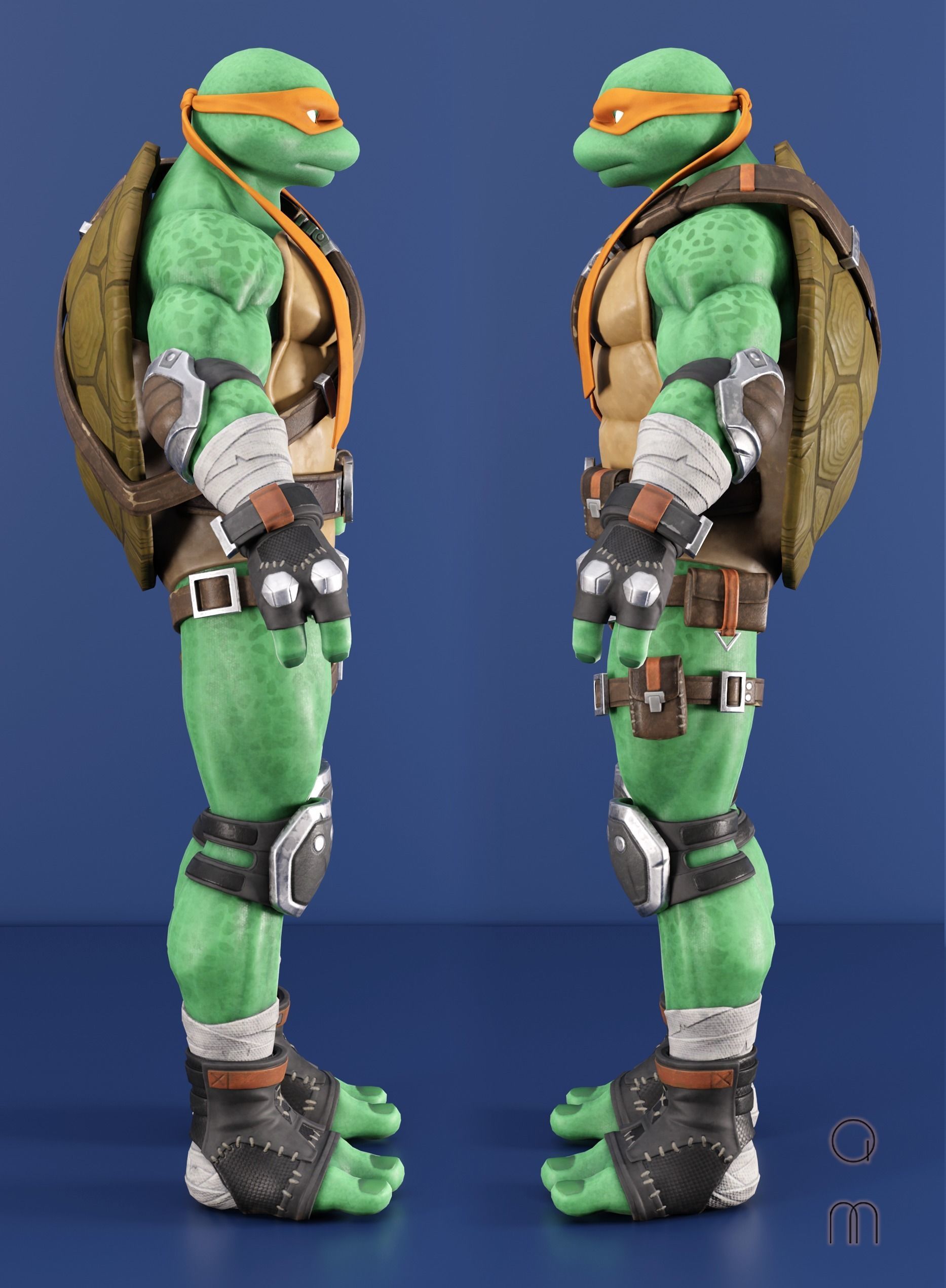 Michelangelo - Fortnite Low-poly 3D model_3