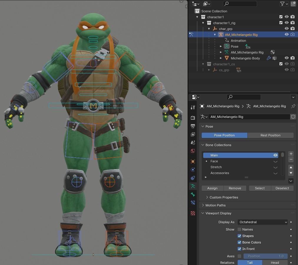 Michelangelo - Fortnite Low-poly 3D model_4