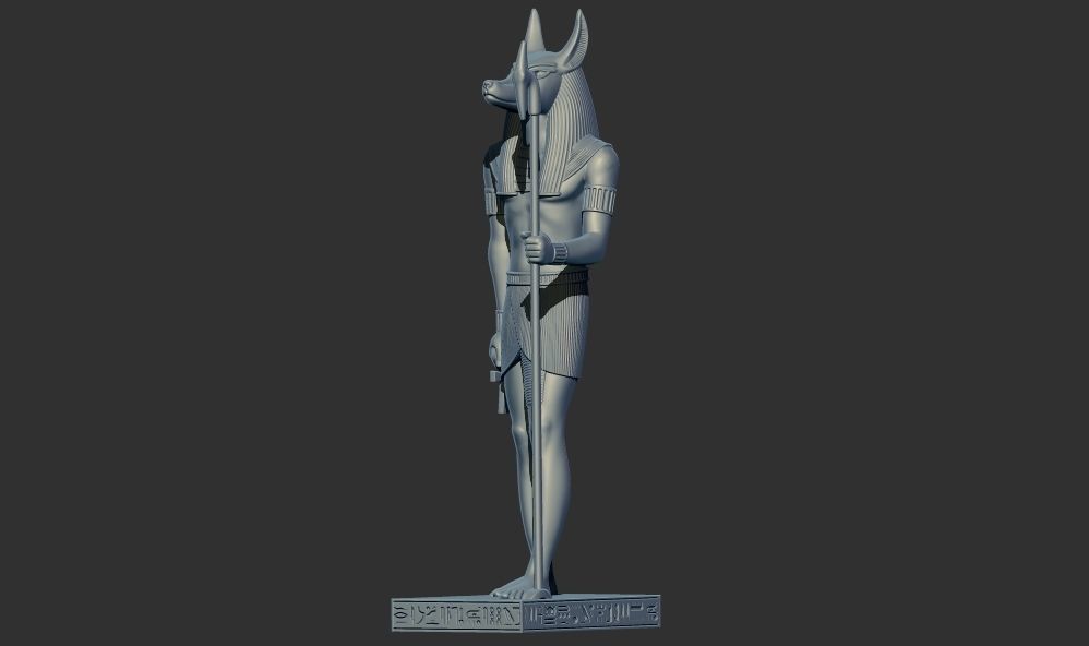 Ancient Egyptian Statue Anubis 3D Print Model 3D print model_2