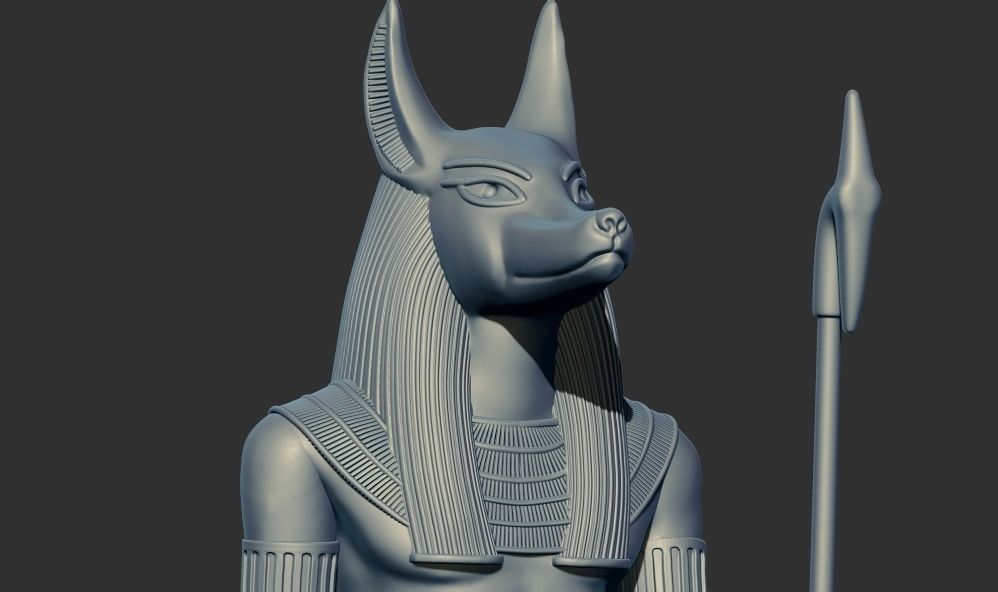 Ancient Egyptian Statue Anubis 3D Print Model 3D print model_3