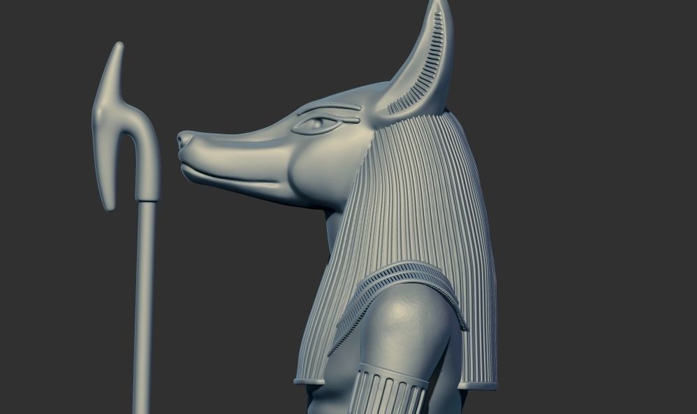 Ancient Egyptian Statue Anubis 3D Print Model 3D print model_4