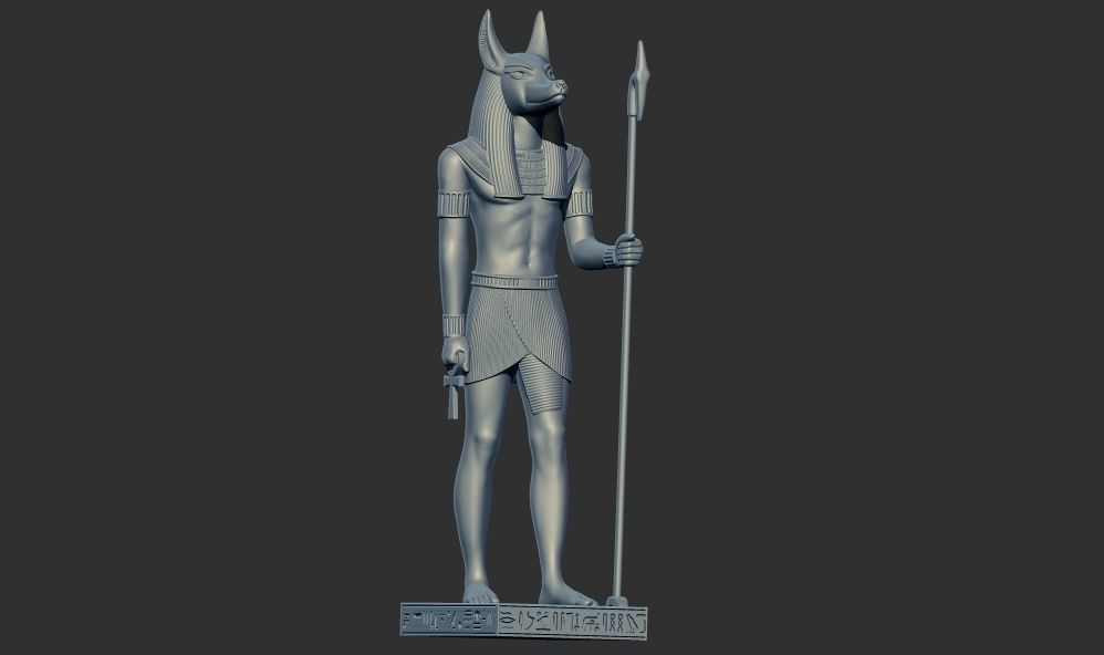 Ancient Egyptian Statue Anubis 3D Print Model 3D print model_1