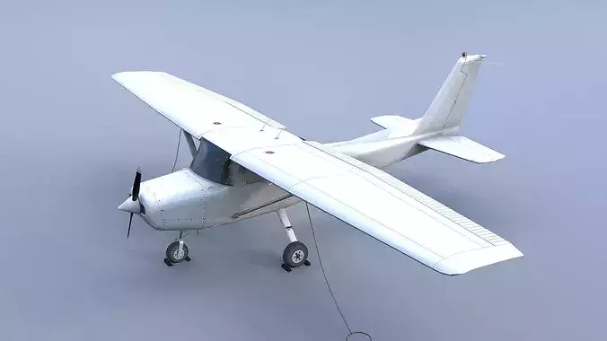 Cessna C152 Static Low Poly Blank GA PBR