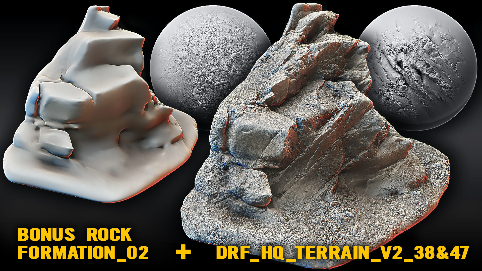 Blender Ultra HQ Terrain Seamless Sculpt brushes and Alphas Vol2 3D model_4