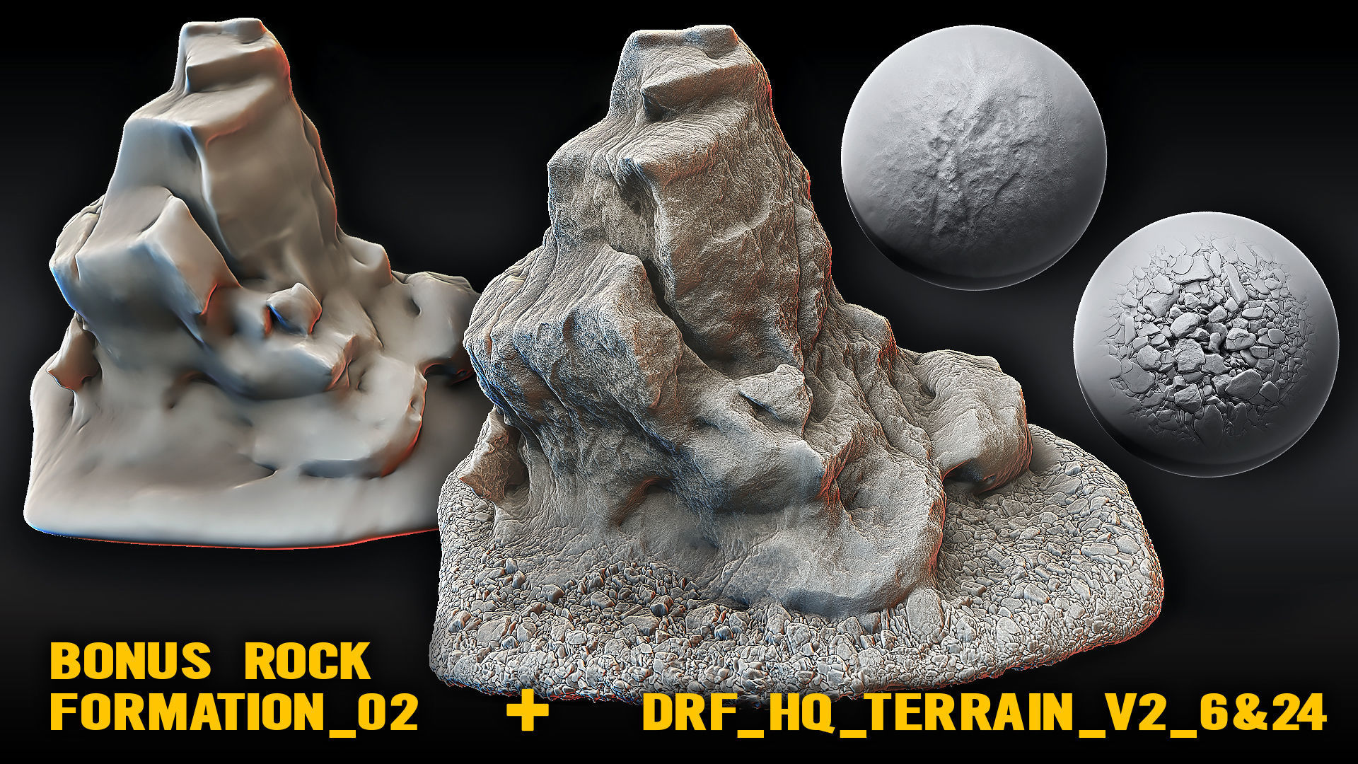 Blender Ultra HQ Terrain Seamless Sculpt brushes and Alphas Vol2 3D model_29
