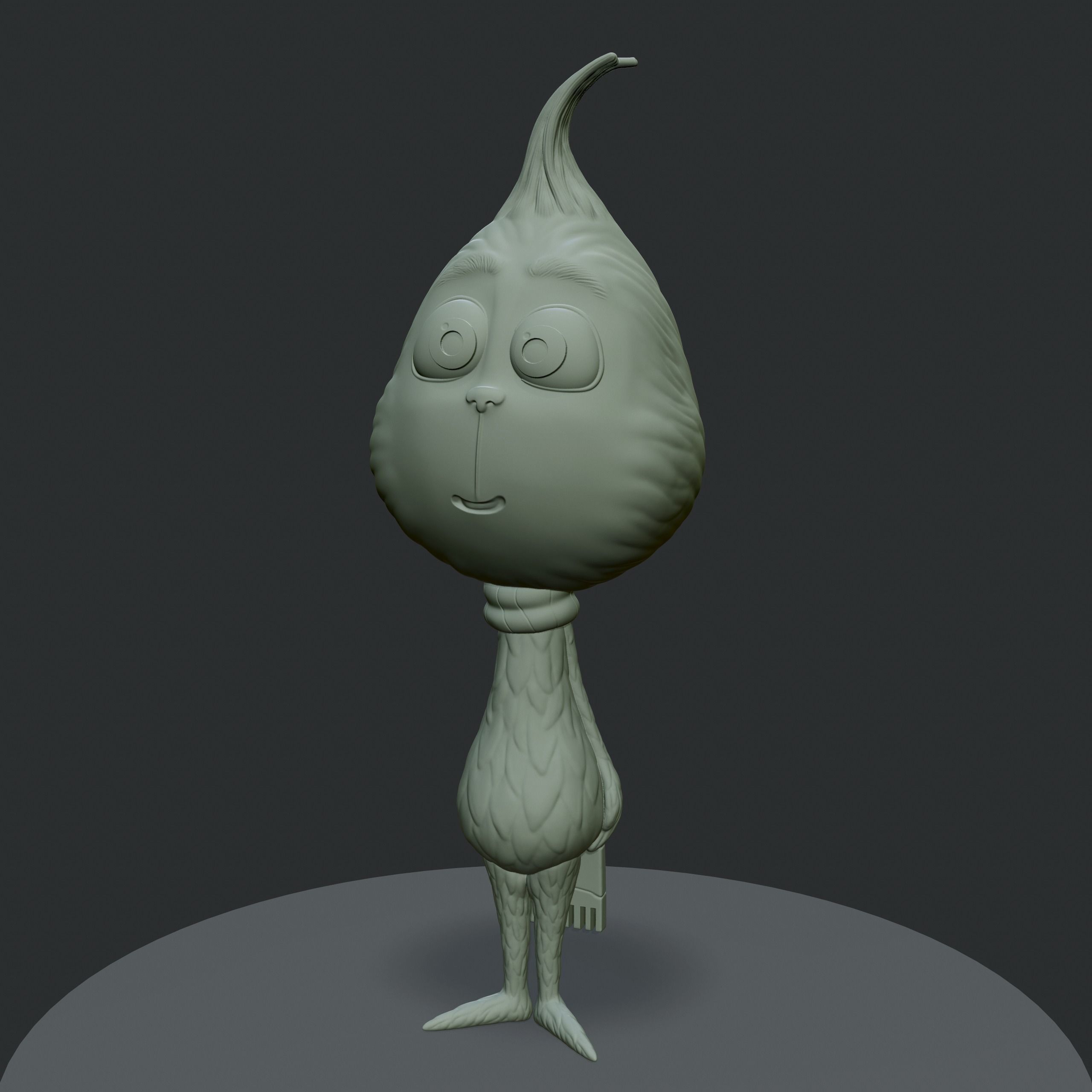 Little Grinch miniature 3D print model_3