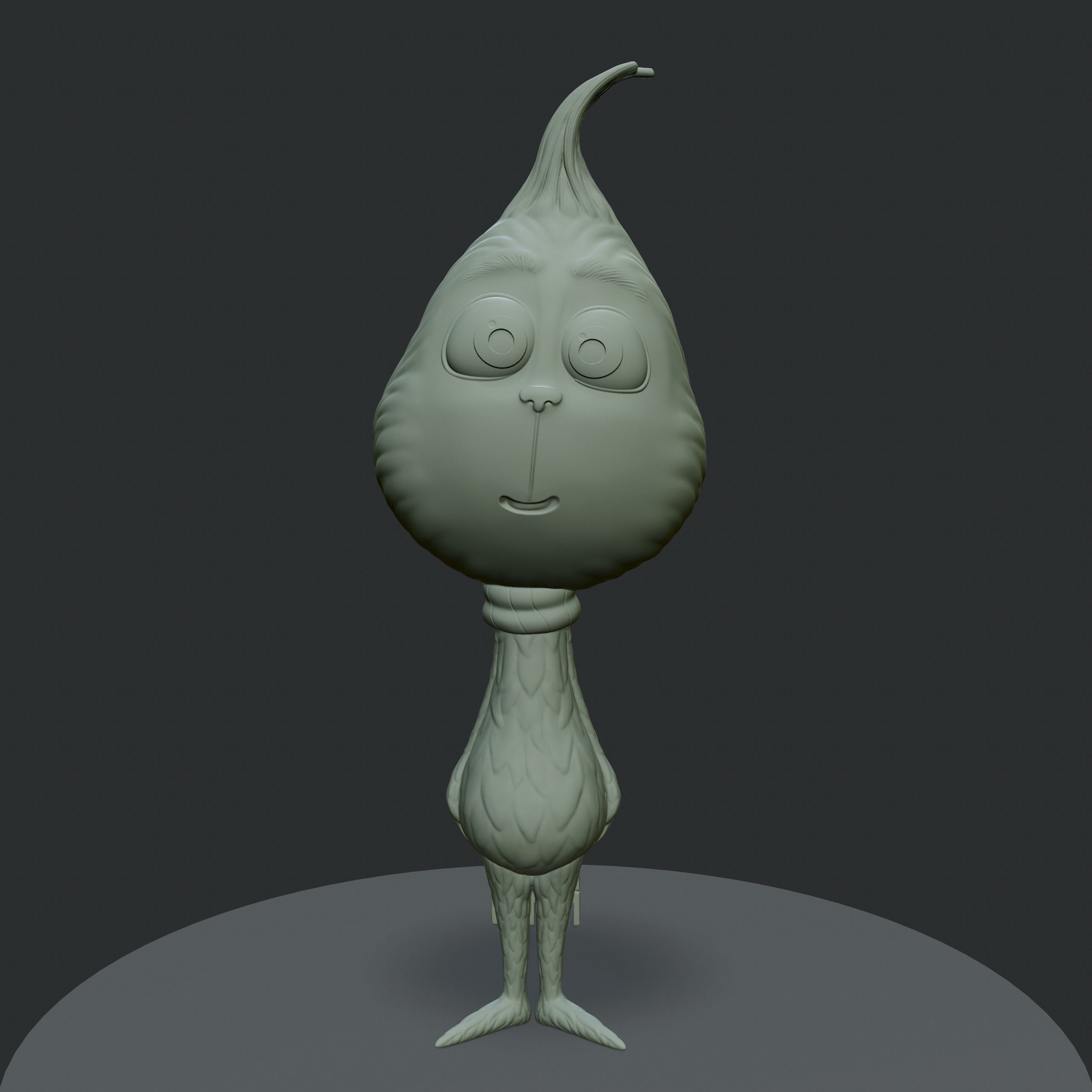 Little Grinch miniature 3D print model_1